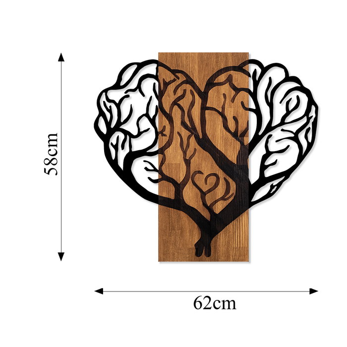 Wallity Brain Tree - Escultura de pared en Nogal y Negro Wallity Brain Tree - Escultura de pared en Nogal y Negro
